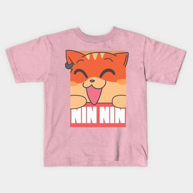 Nin Nin Kids T-Shirt by Ninjacatz